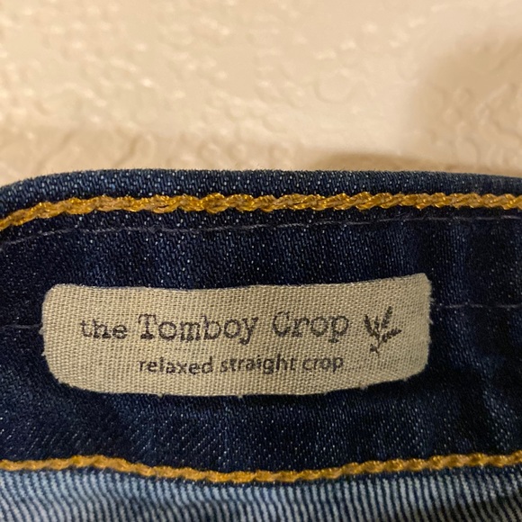 AG Adriano Goldschmied Tomboy Crop Straight Jeans Dark Blue 29 No distressing! - Picture 4 of 14